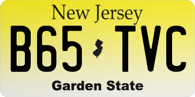 NJ license plate B65TVC