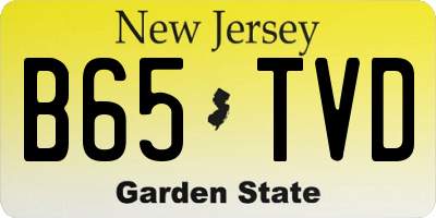 NJ license plate B65TVD