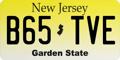 NJ license plate B65TVE