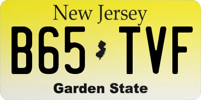 NJ license plate B65TVF