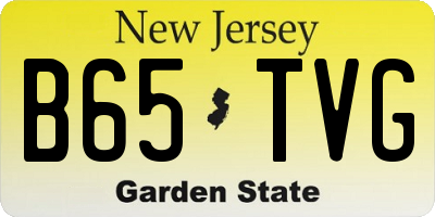 NJ license plate B65TVG