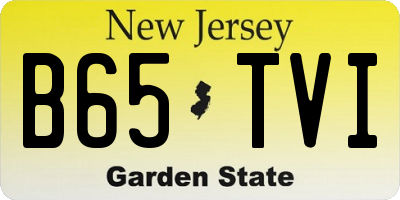 NJ license plate B65TVI