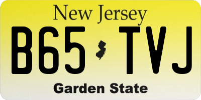 NJ license plate B65TVJ