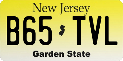 NJ license plate B65TVL