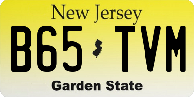 NJ license plate B65TVM