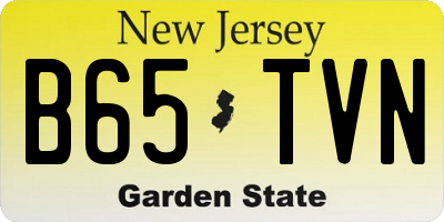 NJ license plate B65TVN