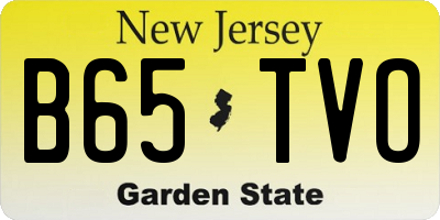 NJ license plate B65TVO