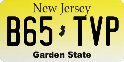 NJ license plate B65TVP