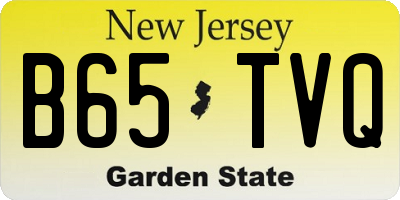NJ license plate B65TVQ