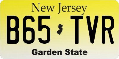 NJ license plate B65TVR