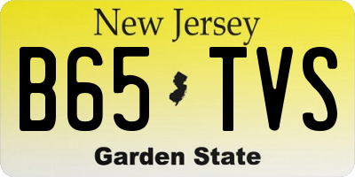 NJ license plate B65TVS