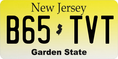 NJ license plate B65TVT
