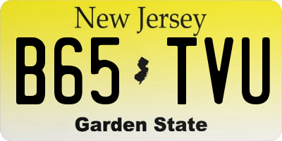 NJ license plate B65TVU
