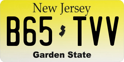 NJ license plate B65TVV