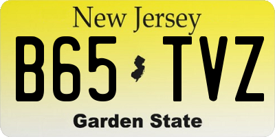 NJ license plate B65TVZ