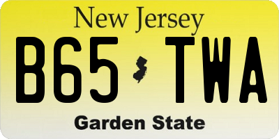 NJ license plate B65TWA
