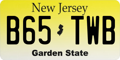 NJ license plate B65TWB