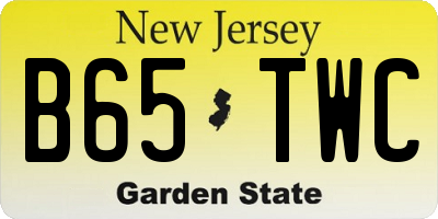 NJ license plate B65TWC