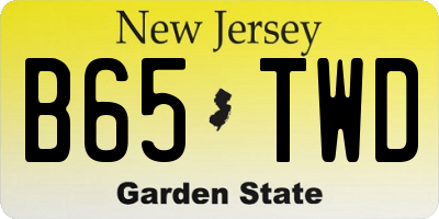 NJ license plate B65TWD