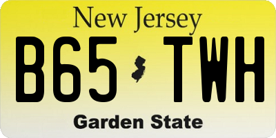 NJ license plate B65TWH