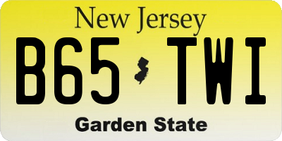 NJ license plate B65TWI