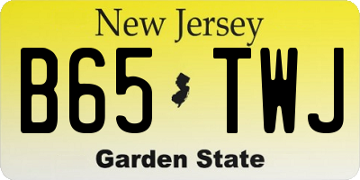NJ license plate B65TWJ