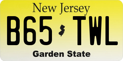 NJ license plate B65TWL