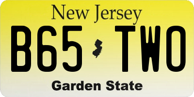 NJ license plate B65TWO