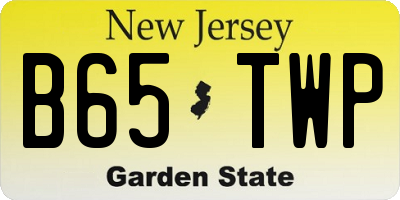 NJ license plate B65TWP