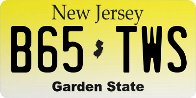 NJ license plate B65TWS
