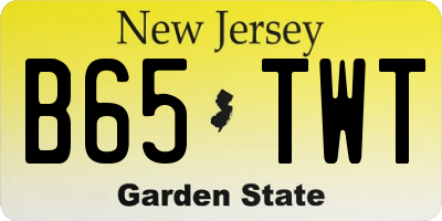 NJ license plate B65TWT