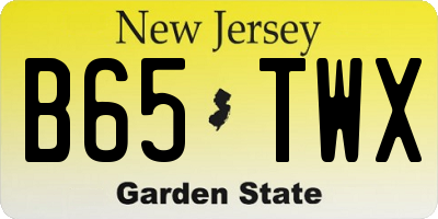 NJ license plate B65TWX