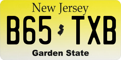 NJ license plate B65TXB