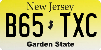 NJ license plate B65TXC