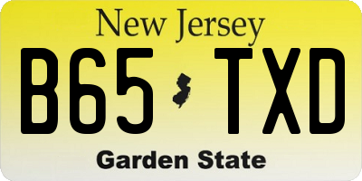 NJ license plate B65TXD