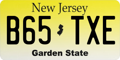 NJ license plate B65TXE