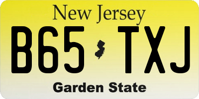 NJ license plate B65TXJ