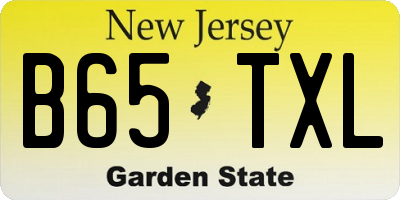 NJ license plate B65TXL