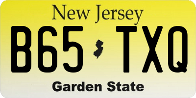 NJ license plate B65TXQ