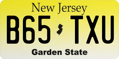 NJ license plate B65TXU