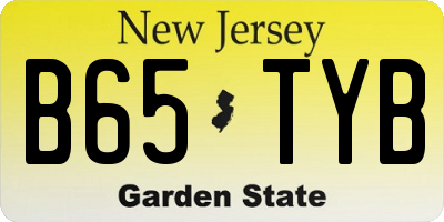NJ license plate B65TYB