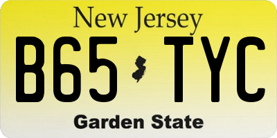 NJ license plate B65TYC