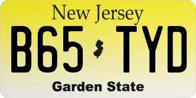 NJ license plate B65TYD