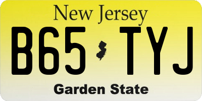 NJ license plate B65TYJ