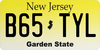 NJ license plate B65TYL