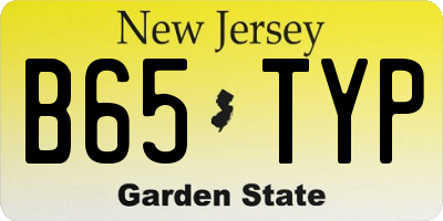 NJ license plate B65TYP