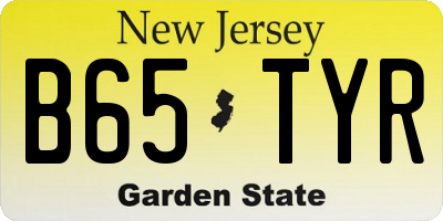 NJ license plate B65TYR