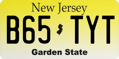 NJ license plate B65TYT