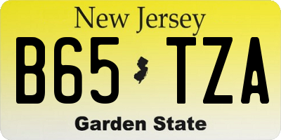 NJ license plate B65TZA