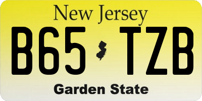 NJ license plate B65TZB
